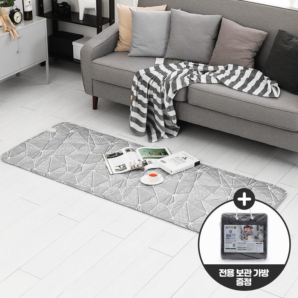 곰표한일 워셔블 전기요 온열매트 캠핑 크로크그레이 미니싱글