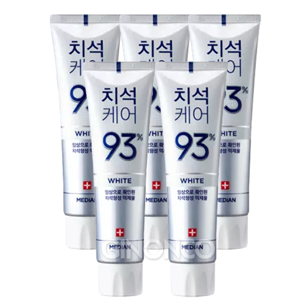 메디안 치석케어 화이트 치약 120g x5 : 샵인스타