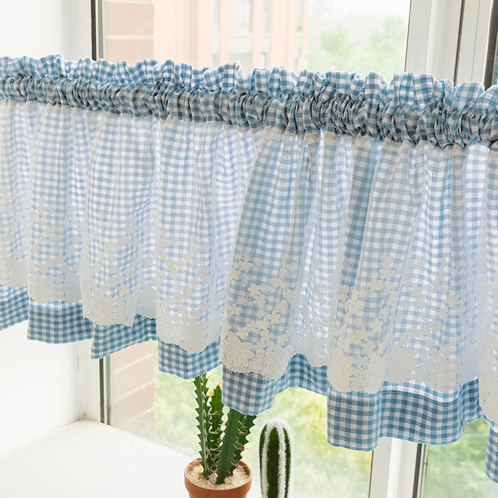 주방창문커튼 미니커튼 발란스 선반 가림막천 책장가리개