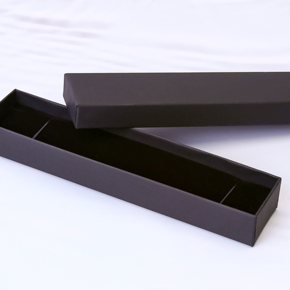 스펀지고정 팔찌포장케이스 금팔찌선물포장 무지블랙 22x5cm - 상품 이미지