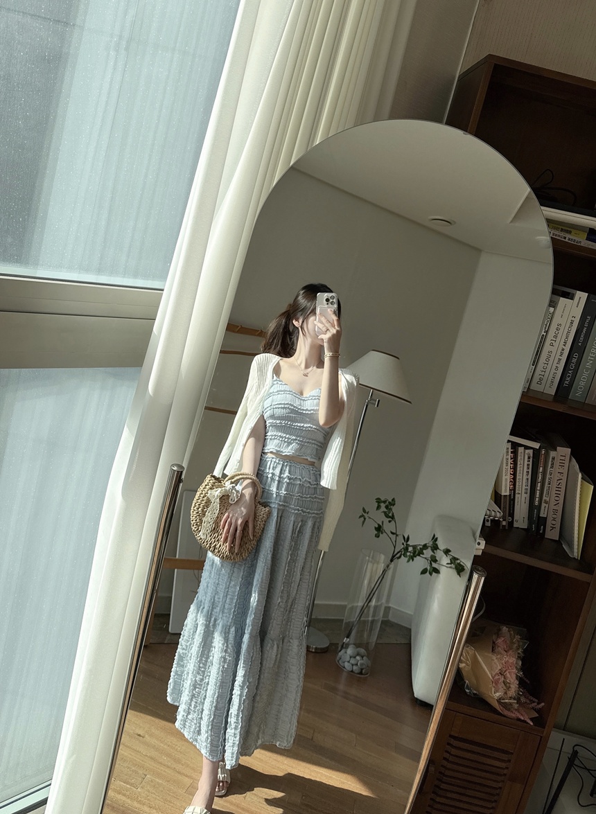 [신상💛롱ver*/숏ver*]동남아 휴양지 캡내장 프릴 나시 투피스 세트 상세 이미지 38