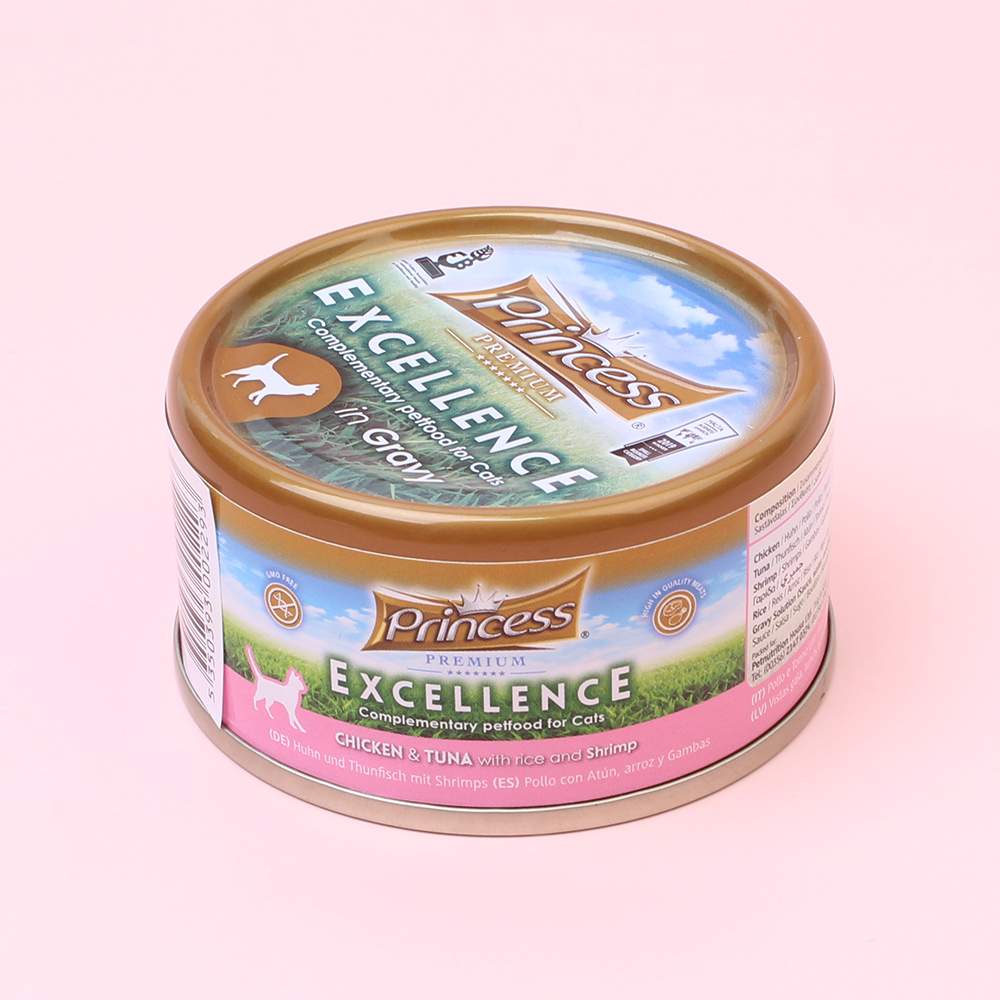프린세스 프리미엄 엑설런스 고양이 습식캔 치킨튜나 앤 쉬림프, 70g, 1개 - 상세 이미지 4