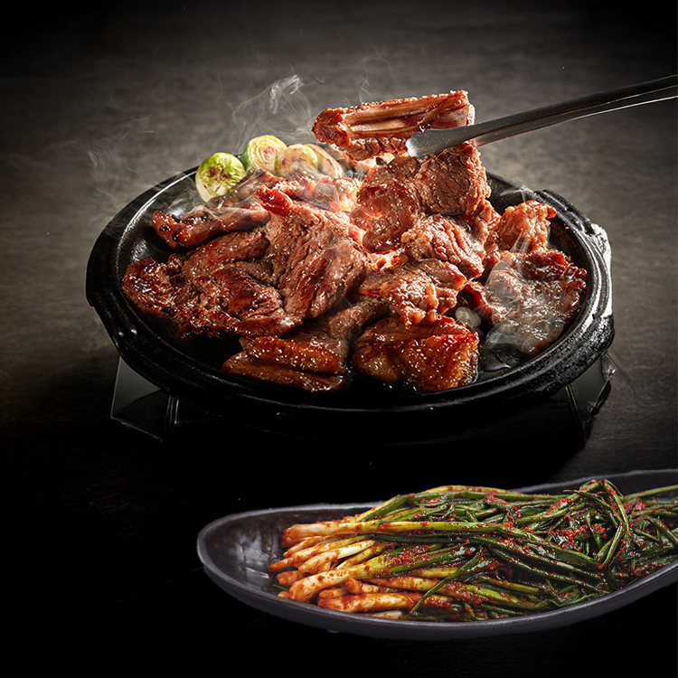 선김치 국산 한돈 1+등급 쌍교 숯불 양념 돼지 갈비 밀키트 이미지 2