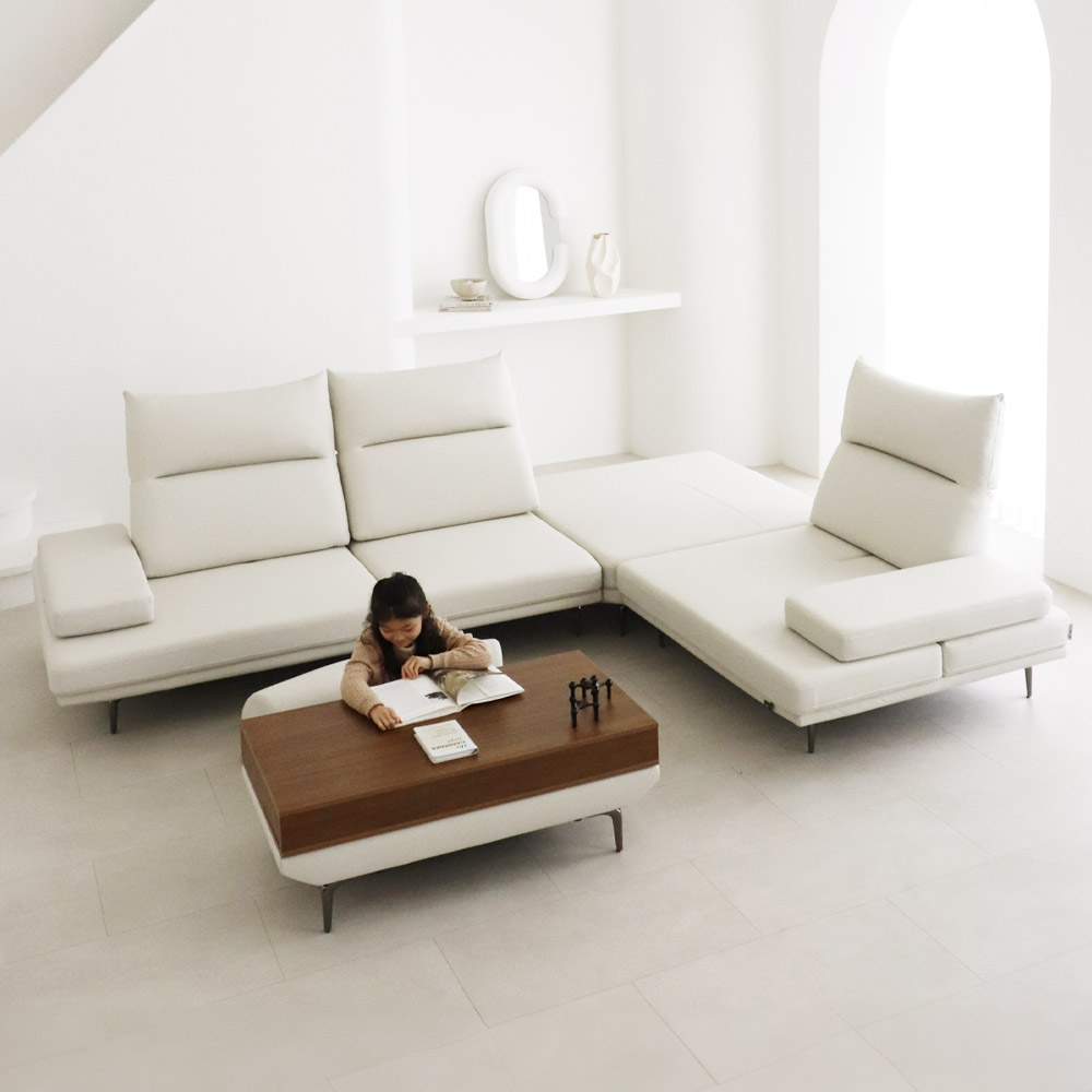 신소재 실리콘 비건 가죽 방수 내구성에 강한 스윙 에르멧쇼파 (3인 4인 6인-가로/코너)