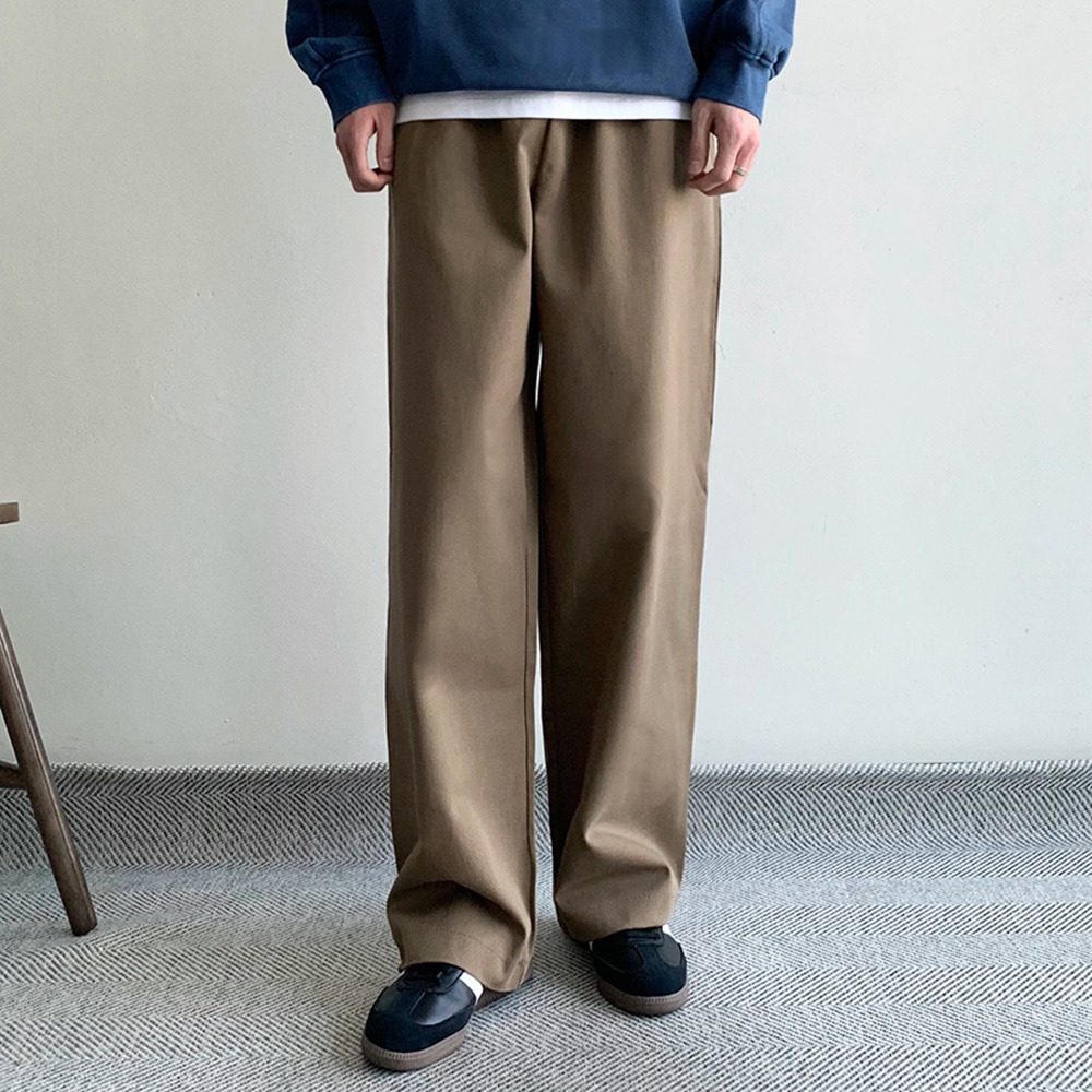 치노팬츠 남자와이드팬츠 남자면바지 - 상세 이미지 2