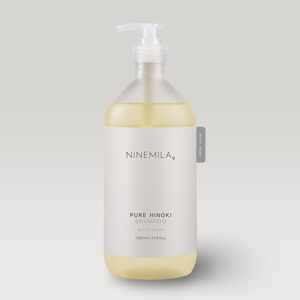 나인밀라 퓨어히노끼 샴푸 화이트머스크향, 1L, 1개