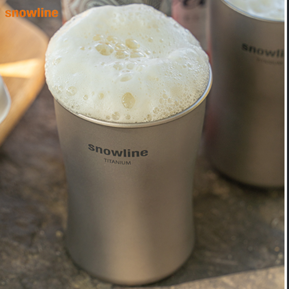 스노우라인 티타늄 싱글월 맥주잔 380ml 지문방지 캠핑 등산 컵