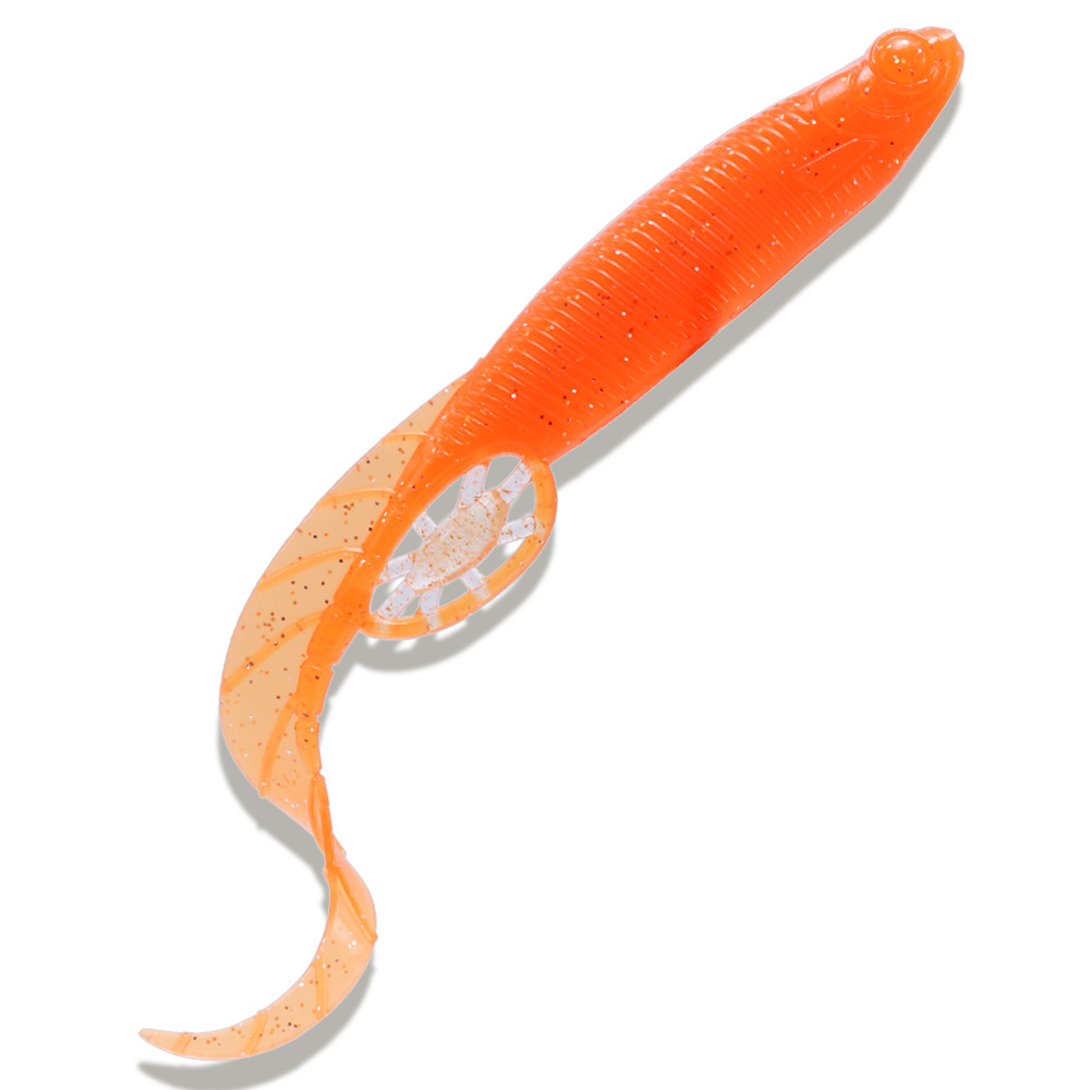 캣츠크로우 모비딕테일 광어다운샷웜 광어웜 광따 021 오렌지 실버, 12.7cm(5인치) - 상세 이미지 3