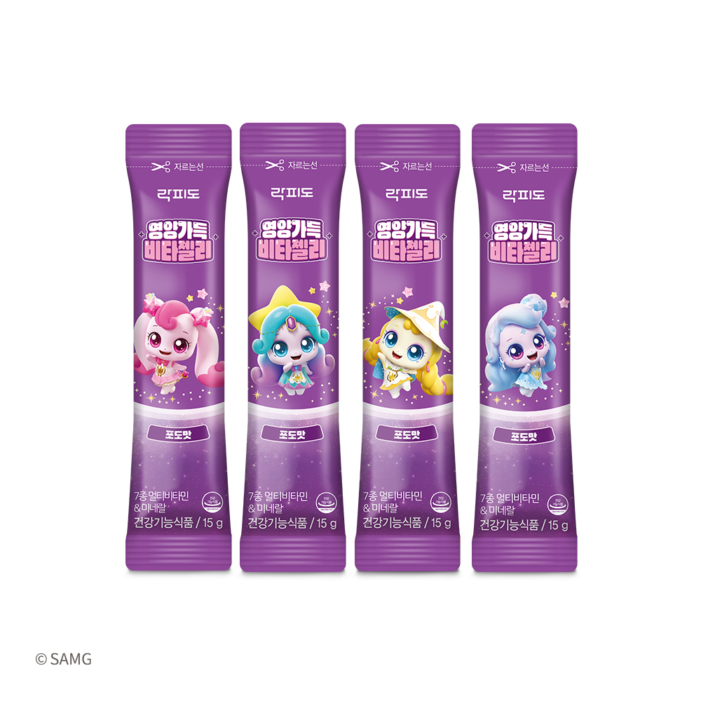 락피도 캐치티니핑 하츄핑 영양가득 비타젤리 / 7종 멀티비타민 & 미네랄 15포, 2개 이미지 2