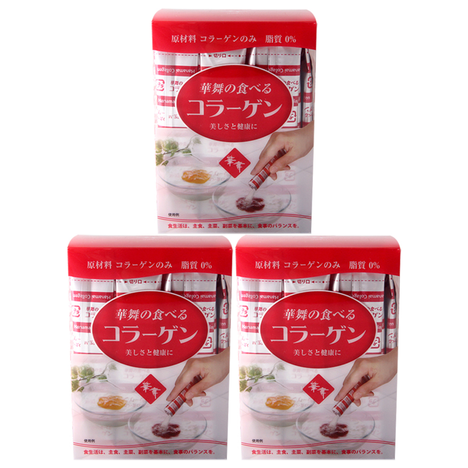 일본 하나마이 100% 먹는 고함량저분자돈피콜라겐펩타이드 스틱 3세트 돼지분말가루파우더효능