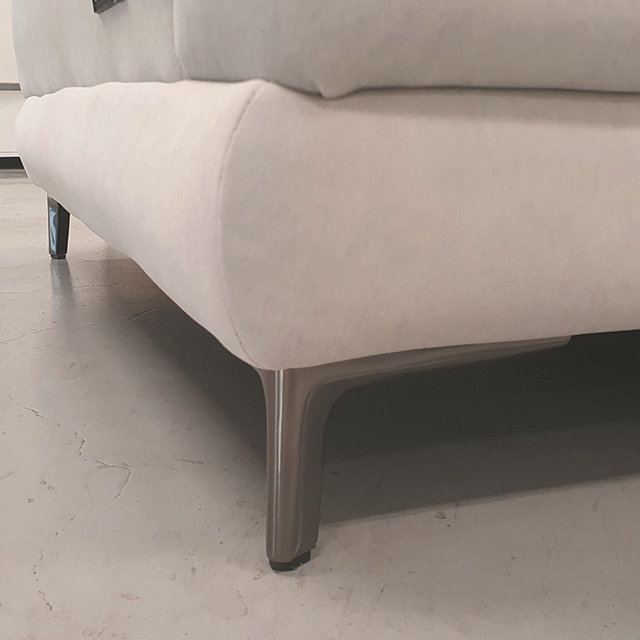 스코나 아드모 조야 아쿠아텍스 패브릭 이지클린 헤드틸팅 소파 스툴포함, 연그레이, 4인용