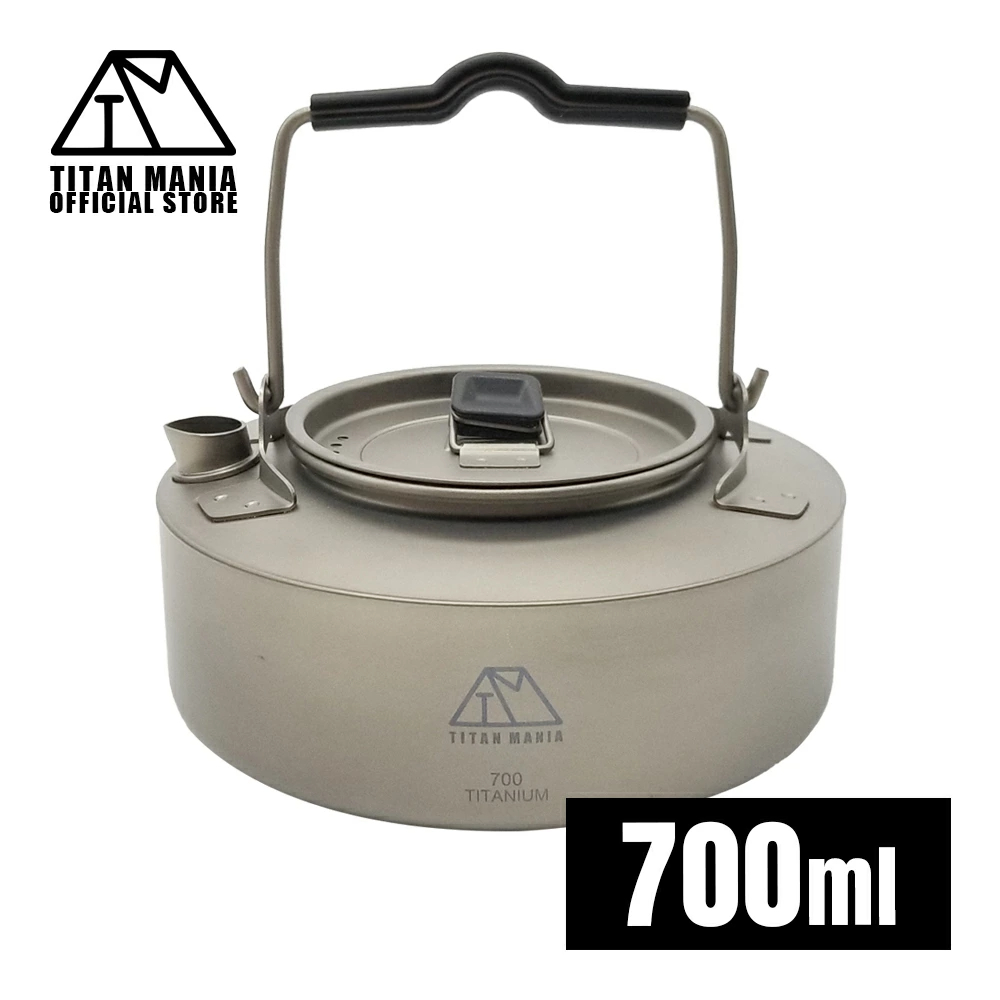 타이탄 매니아 TITAN MANIA 캠핑 아웃도어 등산 야외 티타늄 주전자 700ml - 상품 이미지