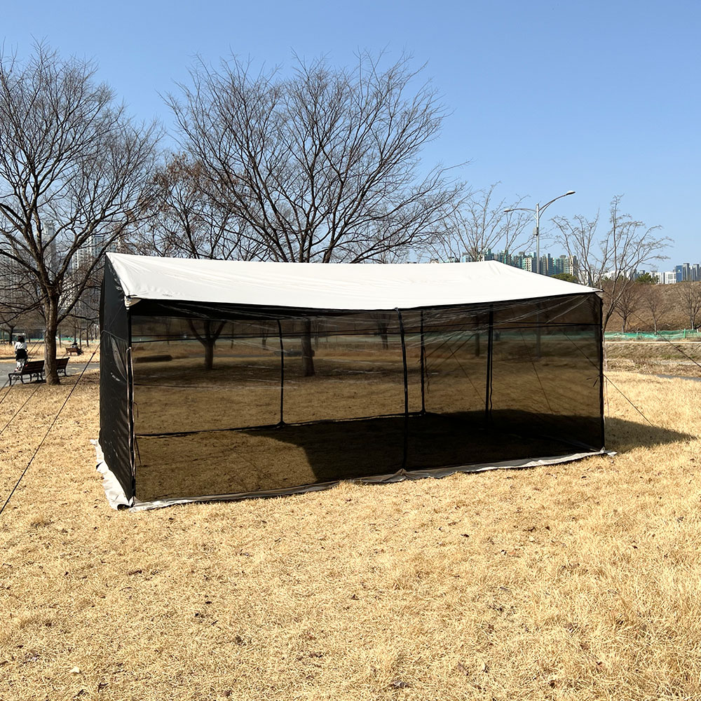 지퍼 타프 블랙코팅 쉘터 메쉬 스크린 아릭시 300D 단품 헥사 M