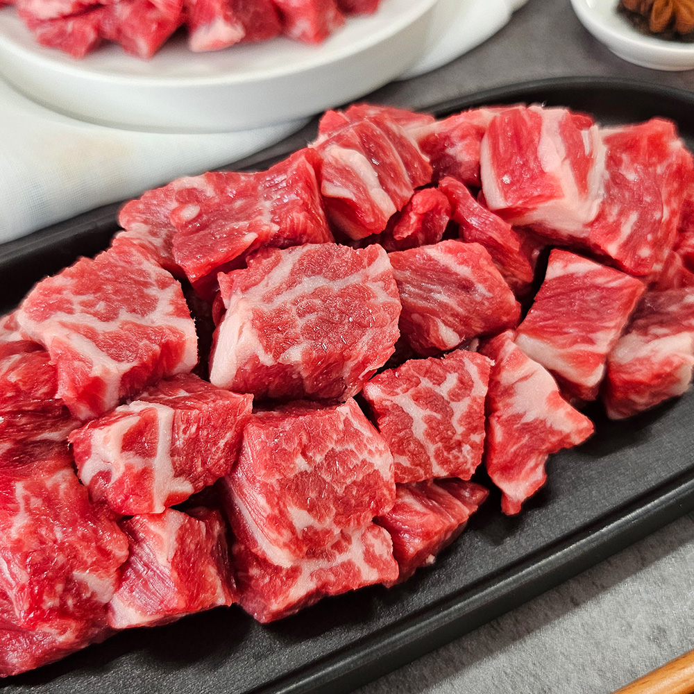 맛집대령 국내산 냉장 찹스테이크 300g 설도 앞다리 소스1봉 포함 스킨진공포장 - 메인 이미지