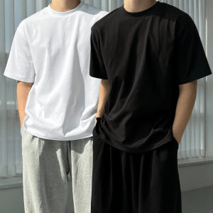 두꺼운반팔티 10수반팔티 남자레이어드 남자흰티 착용 후기 | 사이즈/핏 총정리 - 상품 이미지 1