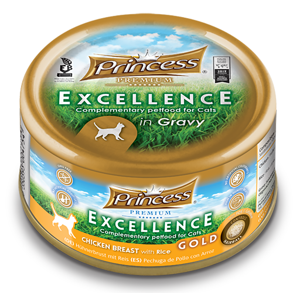 프린세스 프리미엄 엑설런스 고양이 습식캔 치킨브레스트 헤어볼컨트롤, 70g, 1개 - 상품 이미지