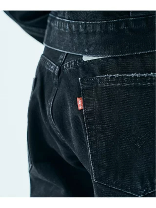 Levis 리바이스 x EDIFICE 517 TM 데님 팬츠 L29 블랙 이미지 7
