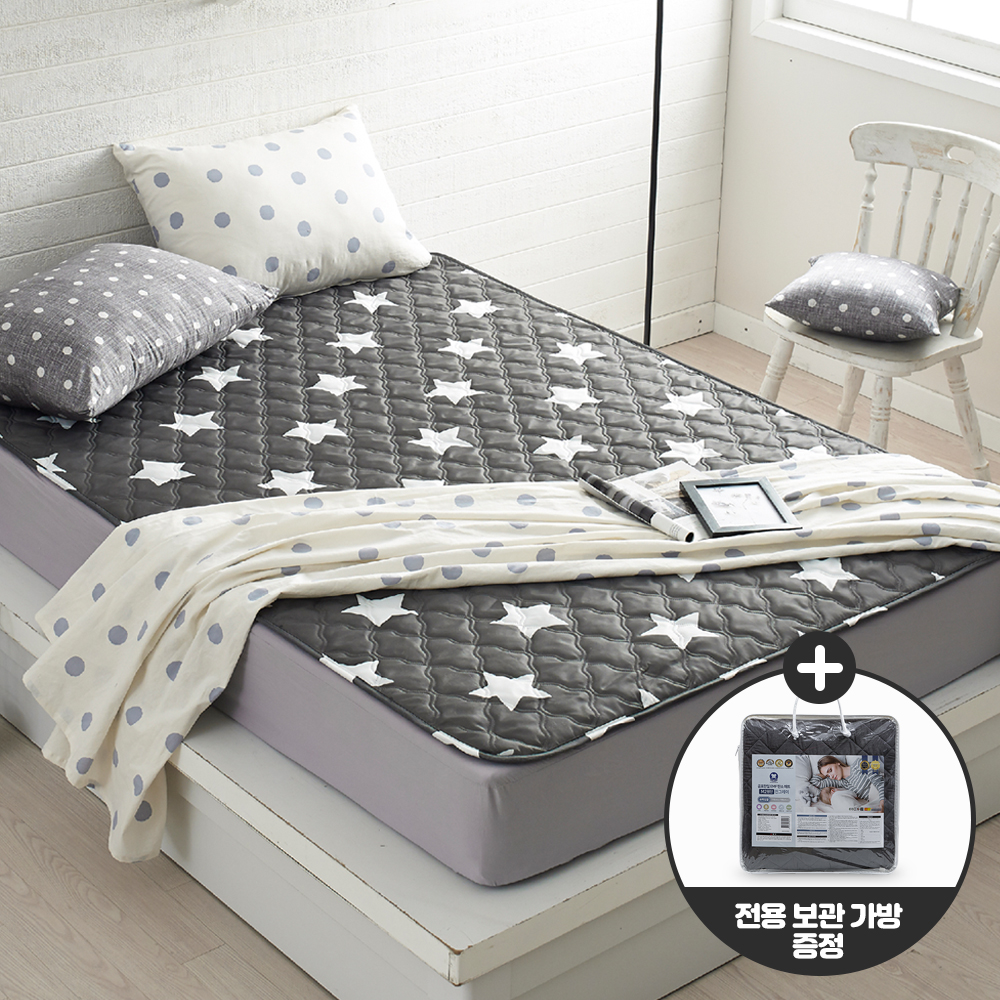 곰표한일 워셔블 전기요 온열매트 캠핑 스타블랙그레이 더블