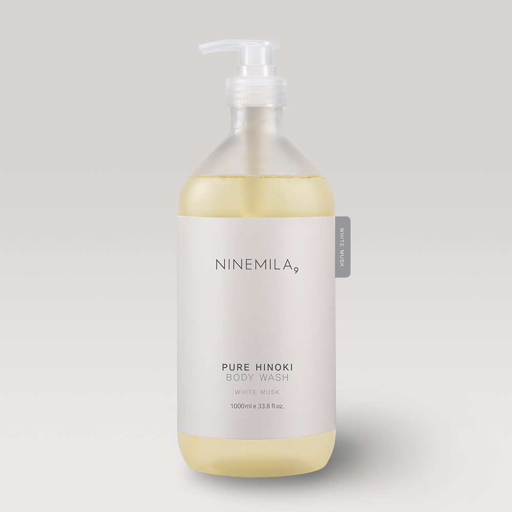 나인밀라 퓨어히노끼 바디워시 화이트머스크향, 1L, 1개