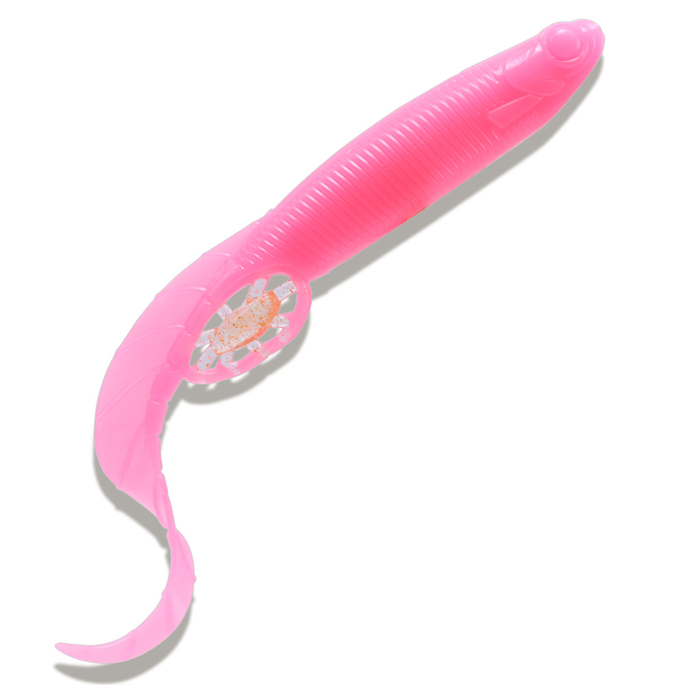광어다운샷웜 핑크 5인치 모비딕테일 낚시루어 낚시용품추천