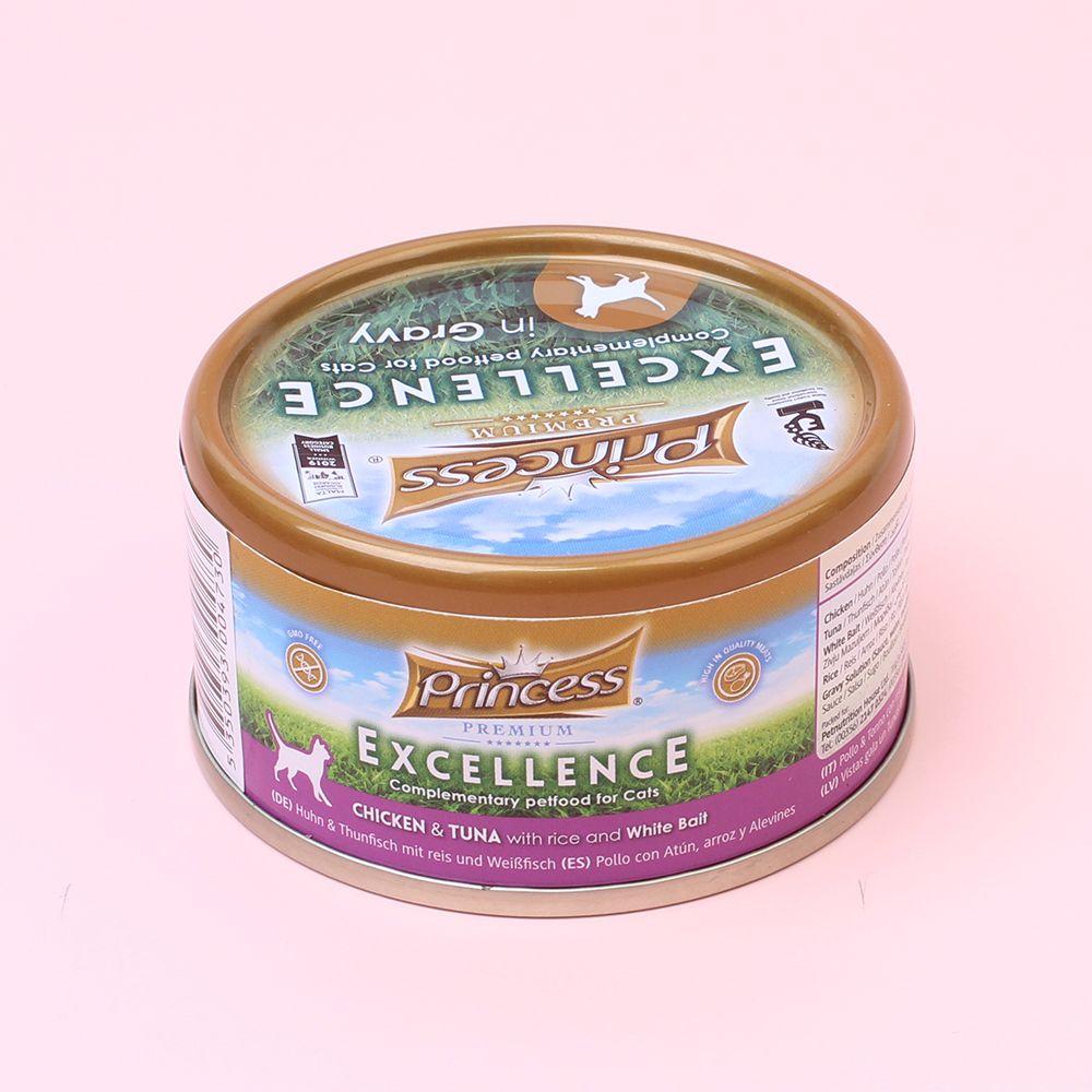 프린세스 프리미엄 엑설런스 고양이 습식캔 치킨튜나 앤 흰살생선, 70g, 1개 - 상세 이미지 4