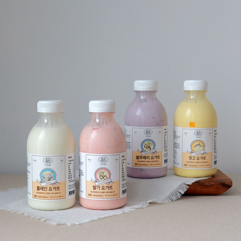 우유곳간 목장 수제 요거트 500ml 4종 횡성 대광목장 - 상품 이미지