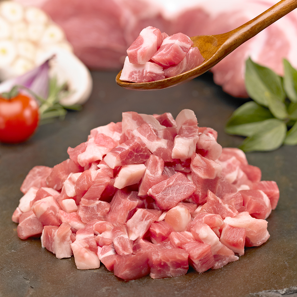 한돈 찌개용 돼지고기 김치찌개 카레 짜장용 냉장, 300g, 4개