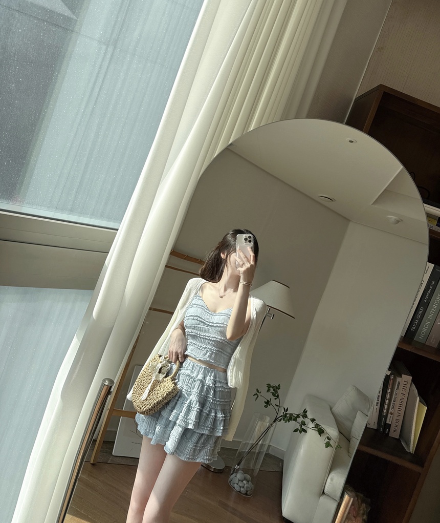 [신상💛롱ver*/숏ver*]동남아 휴양지 캡내장 프릴 나시 투피스 세트 상세 이미지 41