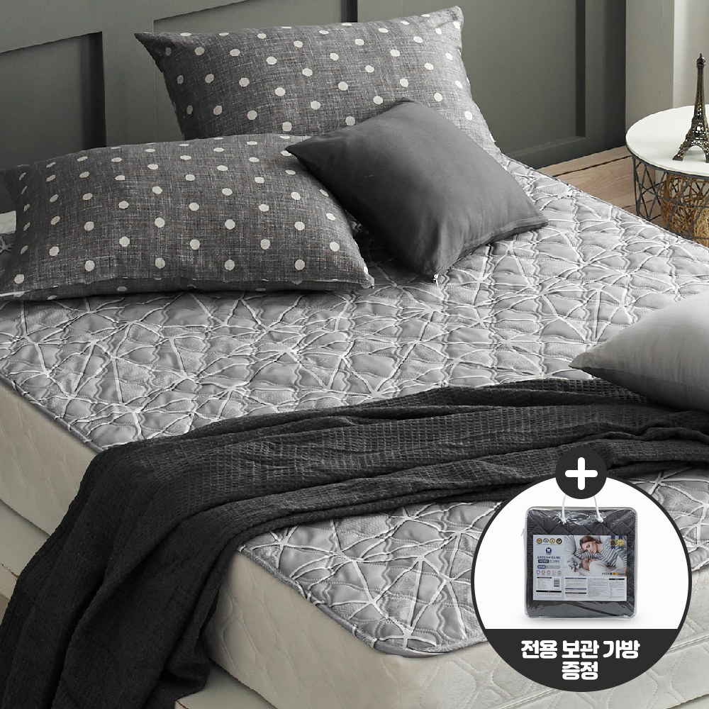 곰표한일 워셔블 전기요 온열매트 캠핑 크로크그레이 더블