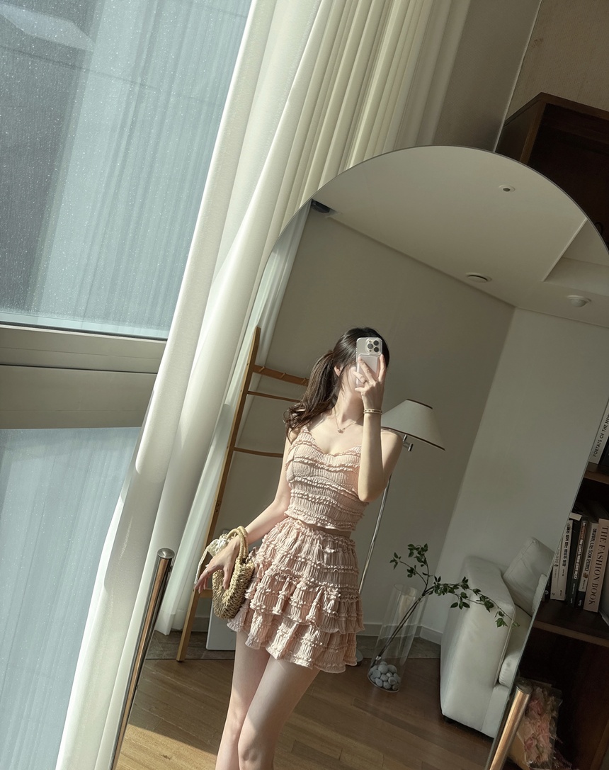 [신상💛롱ver*/숏ver*]동남아 휴양지 캡내장 프릴 나시 투피스 세트 상세 이미지 33