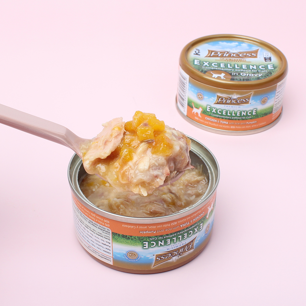 프린세스 프리미엄 엑설런스 고양이 습식캔 치킨튜나 앤 펌킨, 70g, 1개 - 상세 이미지 2