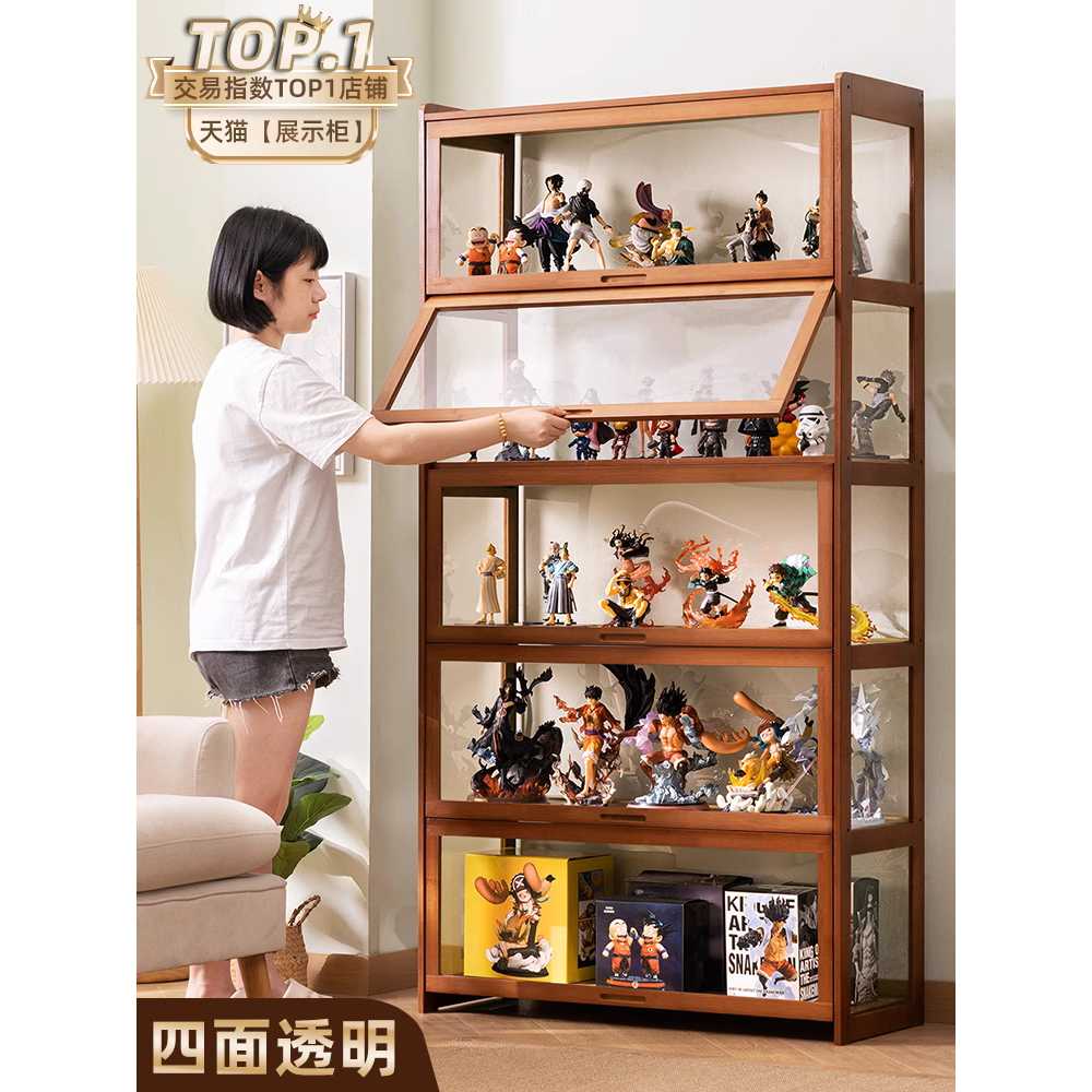 원목 피규어 장식장 아크릴 레고 진열장 케이스 양주 A칼라 3단 60cm - 상세 이미지 3