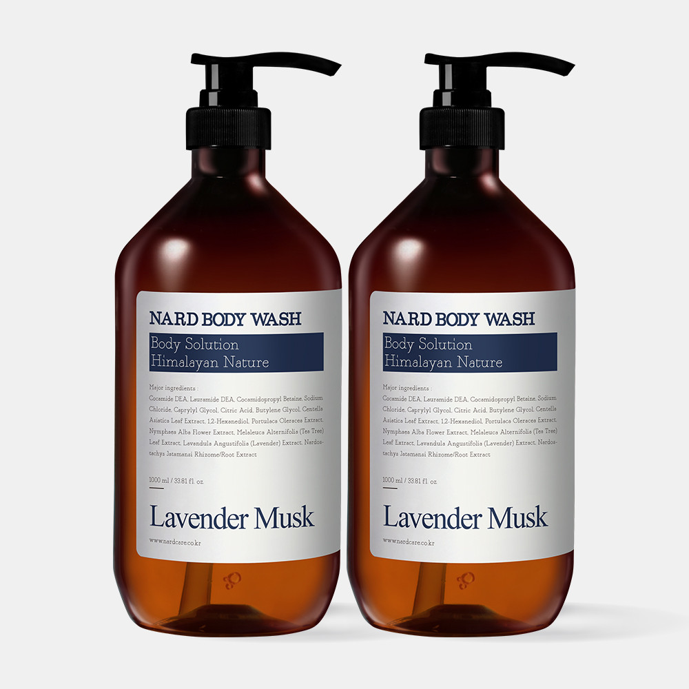 [2개] 나드 바디워시 1000ml 라벤더머스크 향 대용량 향좋은