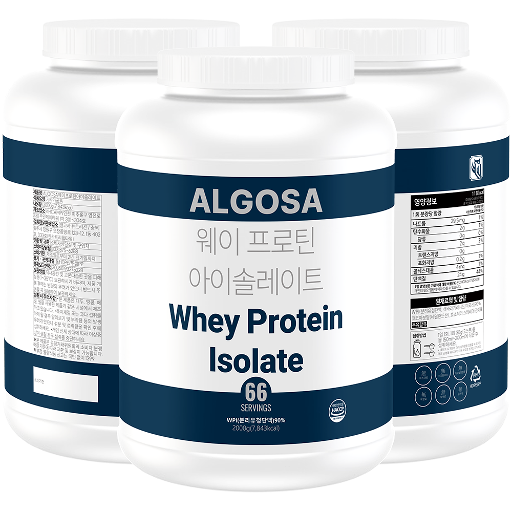 알고사 웨이 프로틴 WPI 인공감미료 무첨가 2kg, 1개
