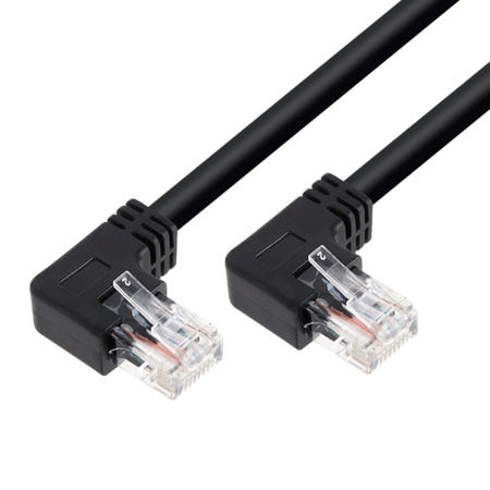 KW603LN CAT6 ㄱ자 랜선 좌향 꺽임 UTP 기가 벽면랜선 3m, 1개