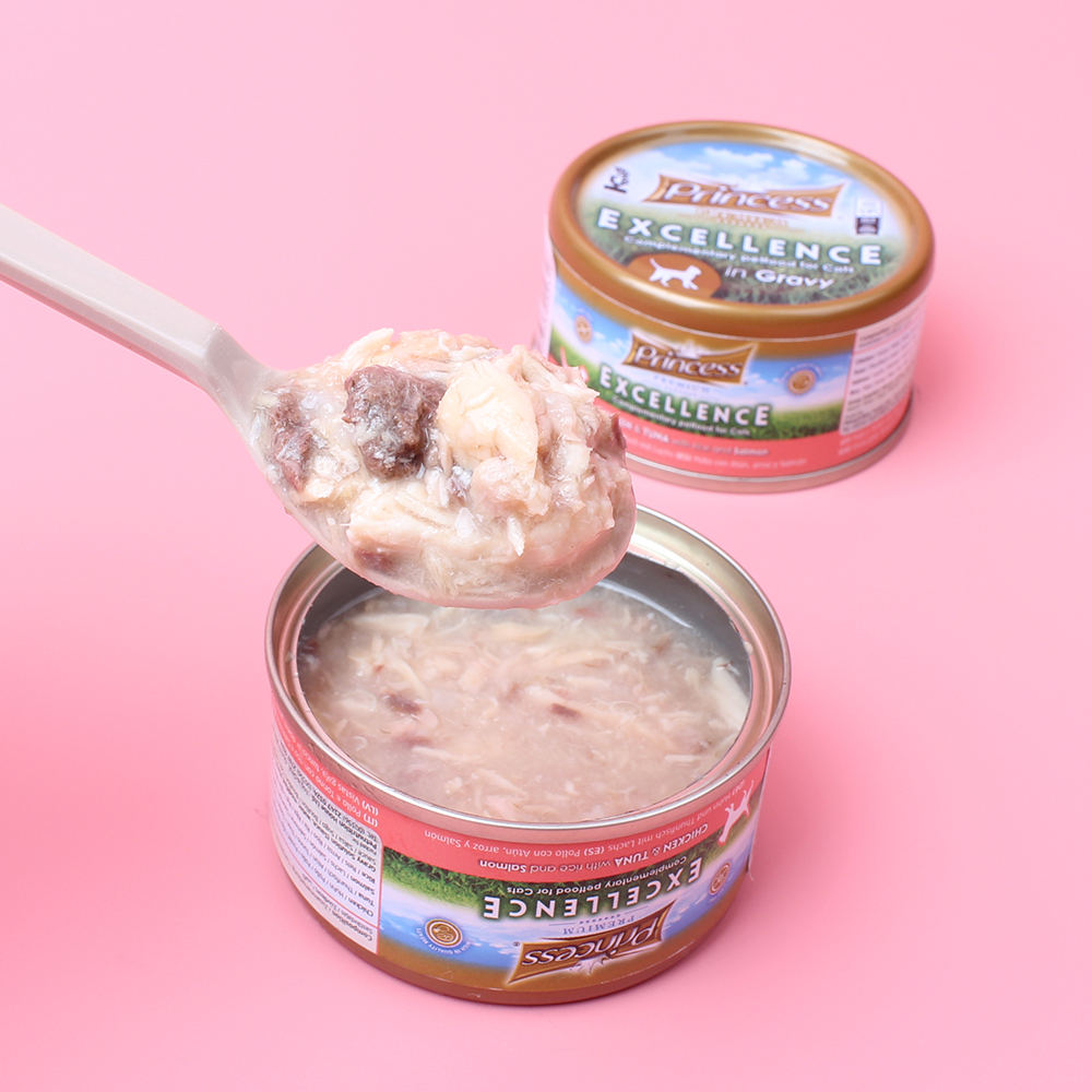 프린세스 프리미엄 엑설런스 고양이 습식캔 치킨튜나 앤 살몬, 70g, 1개 - 상세 이미지 2