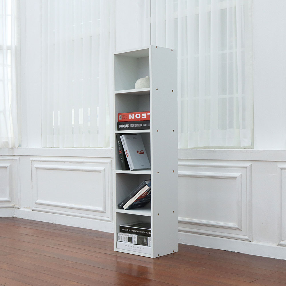 루이스 H1200 책장 300x240x1200mm, 5단, 화이트 - 메인 이미지