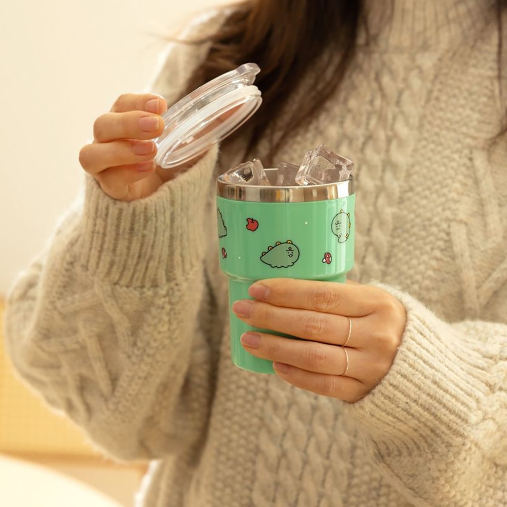 죠르디 텀블러 핸디 스텐 보온 보냉 귀여운텀블러 카카오 굿즈 350ml 선물 - 상세 이미지 5