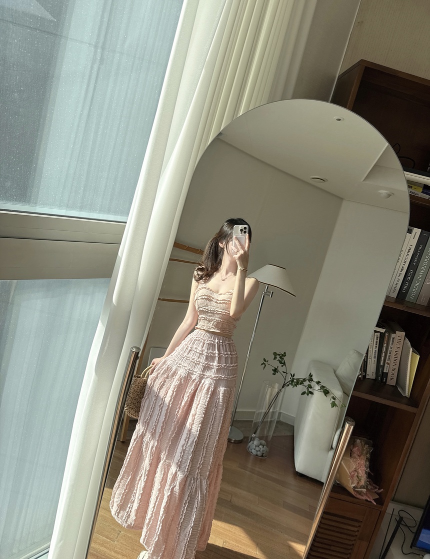 [신상💛롱ver*/숏ver*]동남아 휴양지 캡내장 프릴 나시 투피스 세트 상세 이미지 30