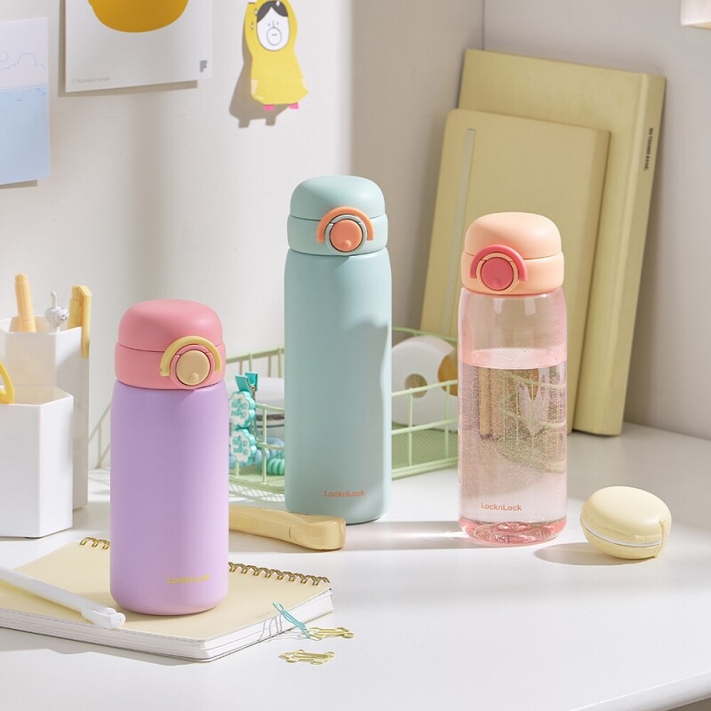 락앤락 각인텀블러 스쿨핏 스위치캡 보틀520ml 봄 여름 물통 포토 네임 사진 - 상세 이미지 3