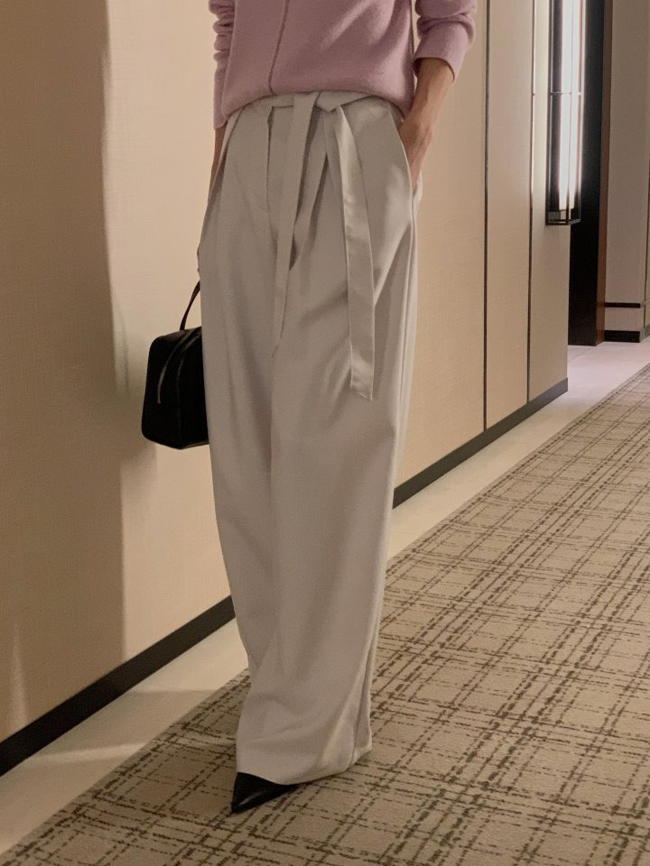 오스로 아워슬랙스 와이드팬츠 와이드슬랙스 여성바지 여자슬랙스 핀턱와이드팬츠 상세 이미지 9