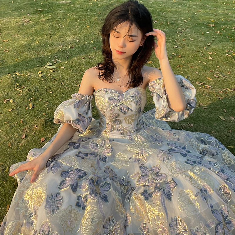 연주회 드레스 이브닝 브라이덜샤워 파티룩 도망자 공주 여성 뉴 라이트 럭셔리 웨딩 촬영 - 상세 이미지 2