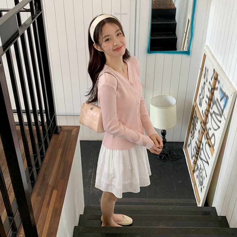 노아르 스탠다드 언발 버튼 투웨이 골지 가디건 cd3329 - 상세 이미지 4