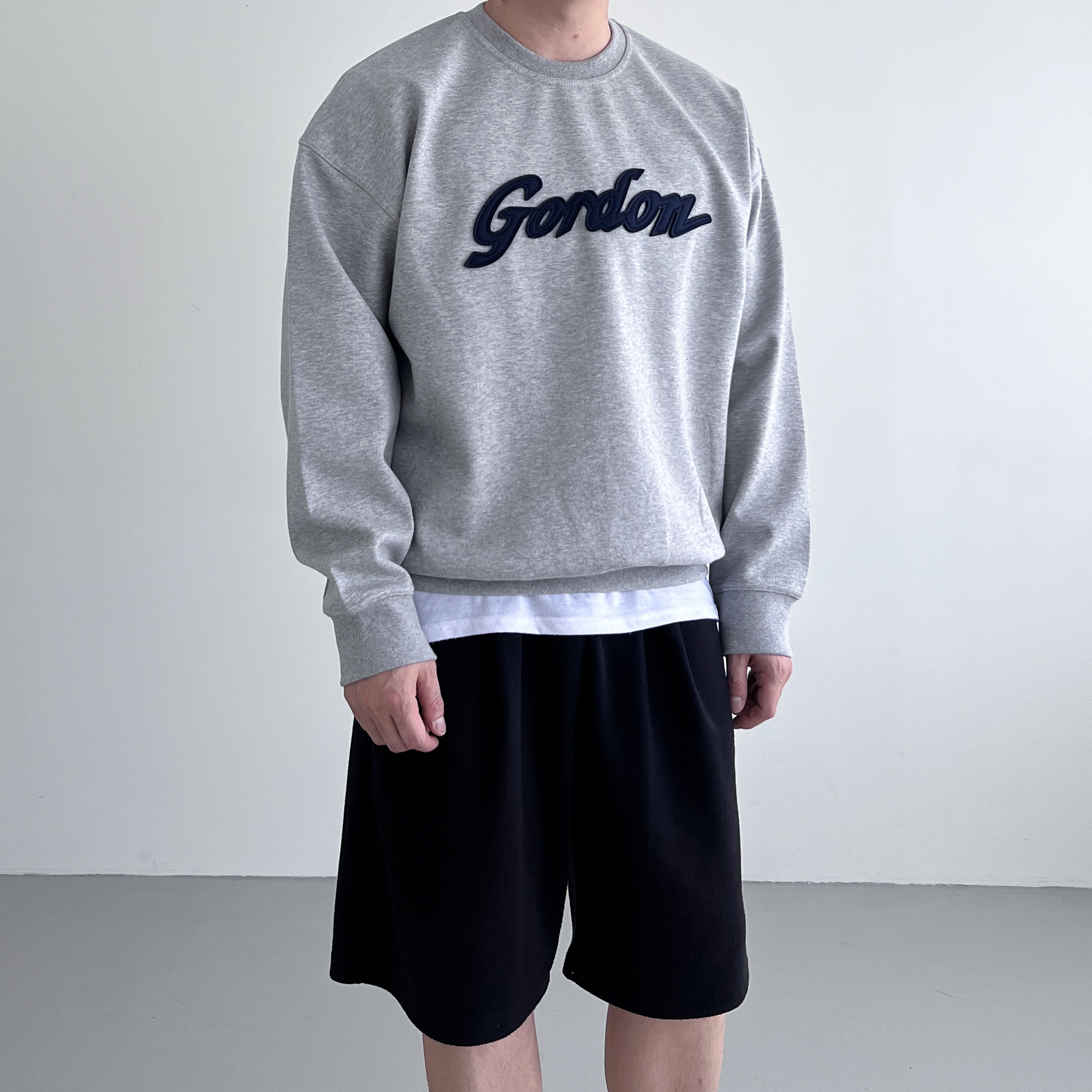 남자봄맨투맨 박시 오버핏 루즈핏 레터링 맨투맨 티셔츠 빅사이즈 - 상세 이미지 3