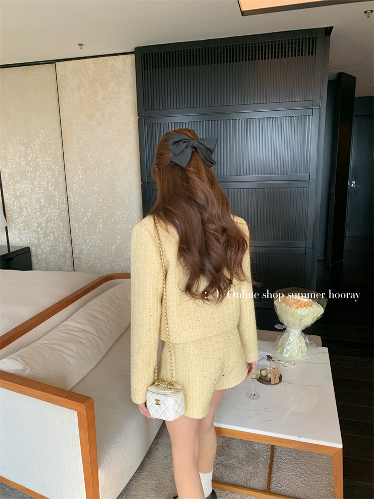 봄 가을 트위드 반바지 정장 세트 프랑스풍 하객룩 데이트룩 이미지 7