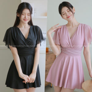 여성 체형커버 수영복 빅사이즈 치마 원피스 수영복 뱃살커버 운동러 솔직 후기 | 실사용 리뷰 - 상품 이미지 1