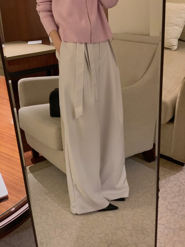 오스로 아워슬랙스 와이드팬츠 와이드슬랙스 여성바지 여자슬랙스 핀턱와이드팬츠 상세 이미지 5