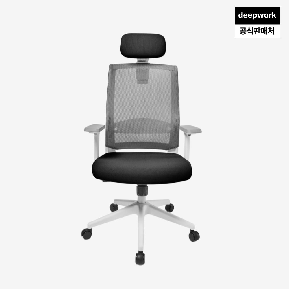 딥워크 컴퓨터의자 사무실 사무용 게이밍 의자 메쉬 책상 서울대 인생 고밀도 기본형 올블랙
