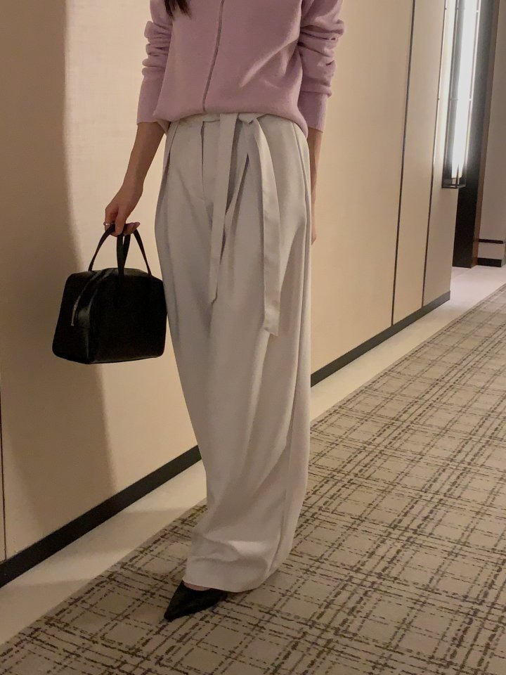 오스로 아워슬랙스 와이드팬츠 와이드슬랙스 여성바지 여자슬랙스 핀턱와이드팬츠 상세 이미지 7