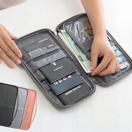 MOMEGREEN 여행 여권 파우치 미니 카드 지갑 수납 휴대 여름 비치